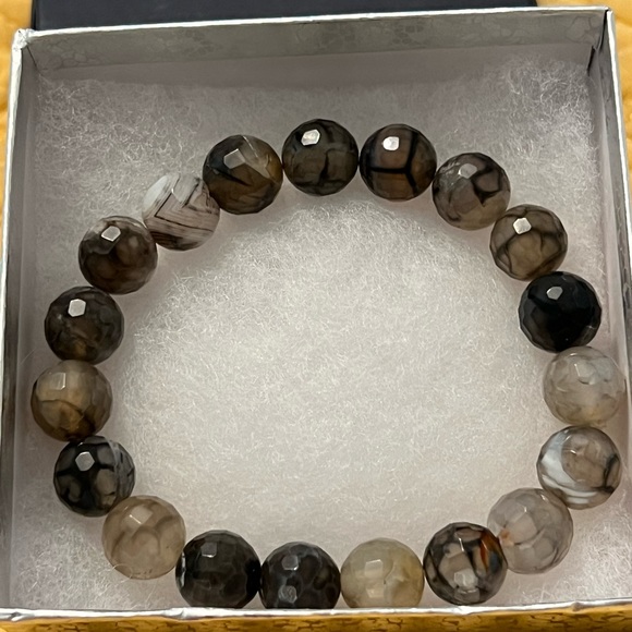 🍀🍀🍀 Beaded bracelet, elasticized band (plus sized) - Picture 1 of 7